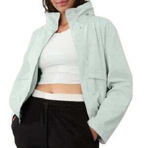 Athleta WMNs Lightweight Mint Green Jacket w/Zip Pockets & Packable Hoodie XL
